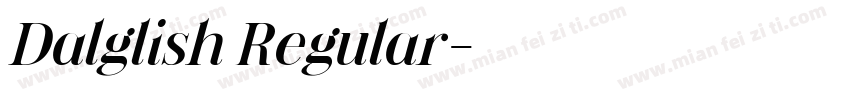 Dalglish Regular字体转换